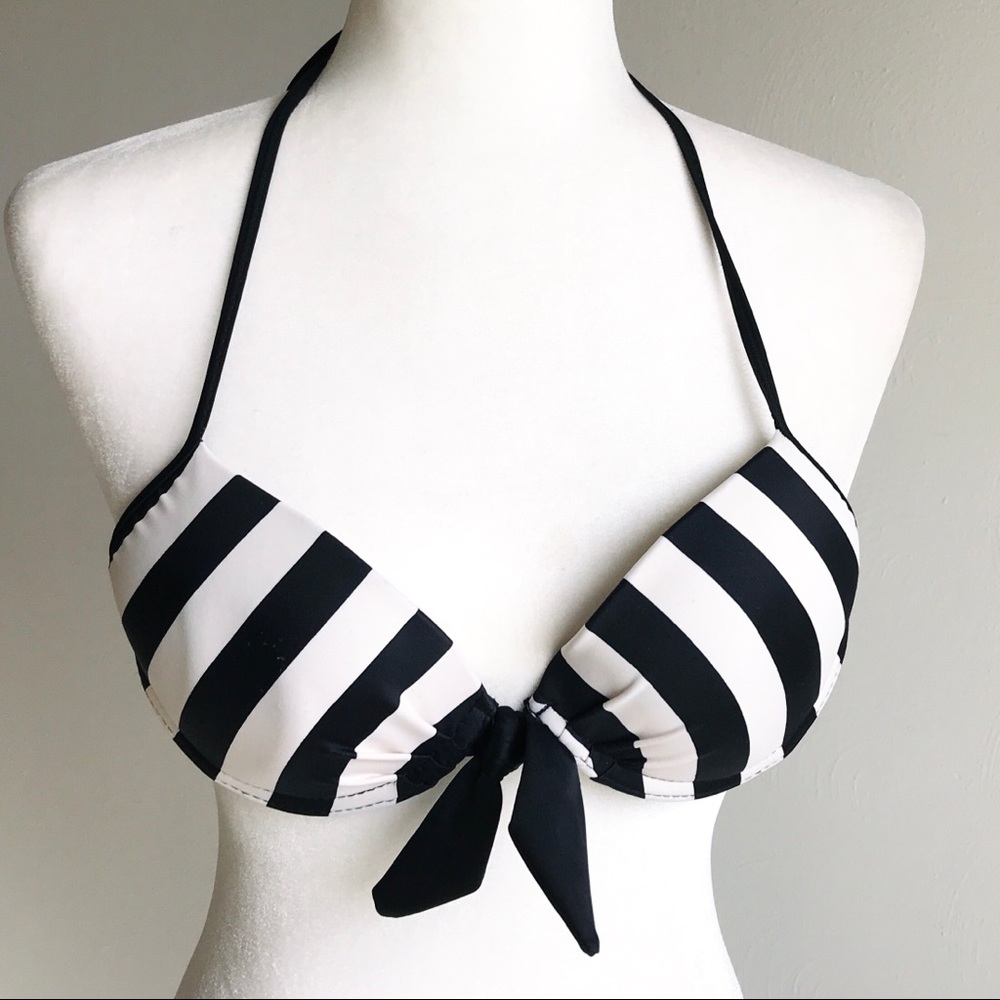 Vintage striped bikini top